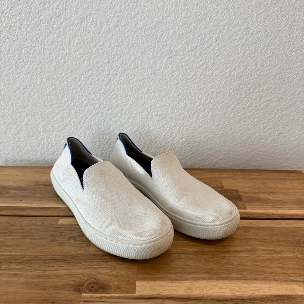 Rothy’s- The Original White Slip On Sneakers - Size 6